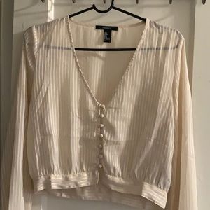 Forever 21 creame crop top blouse